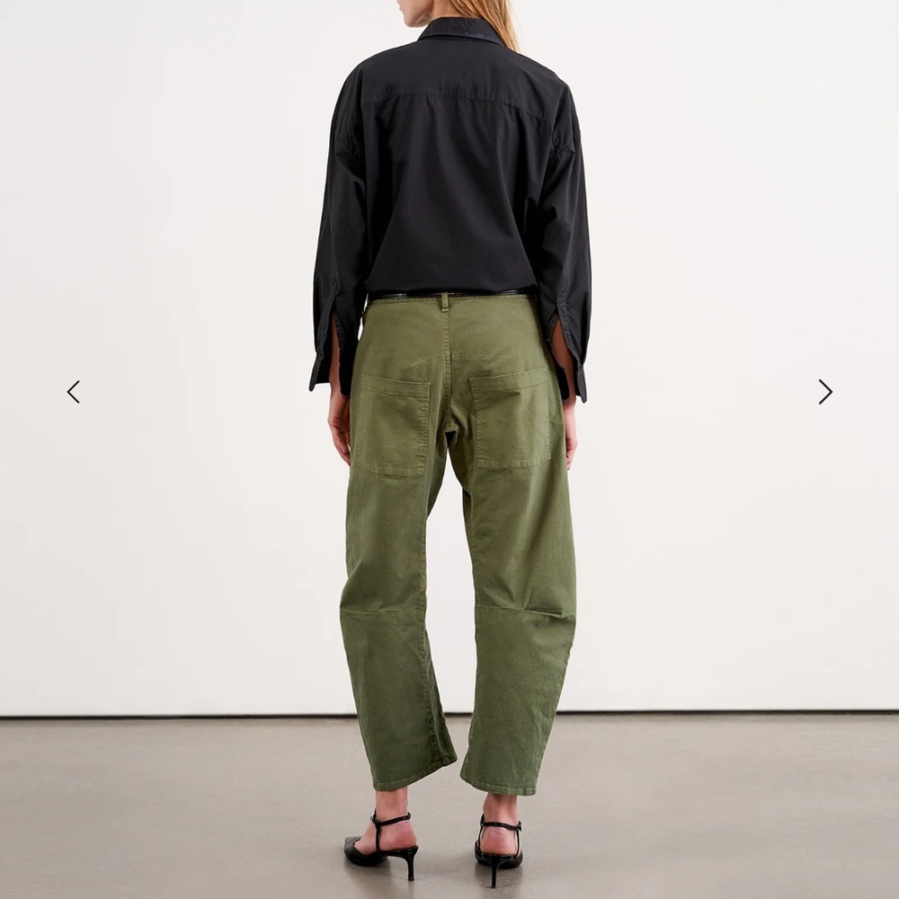 Nili Lotan Olive Green High-Rise Women’s Jeans - Picture 2 of 10